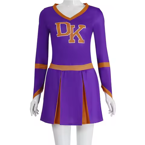 Megan Fox Jennifer’s Body Purple High School Cheerleader Uniform Jennifer Check Cheerleading Costume