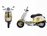 Hugsticker สติ๊กเกอร์ติดรถ สติ๊กเกอร์ Vespa ลายไฟ (Arai Fire)