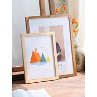 Wood Frame A4 Size Black Wood Color Photo Frame Natural Solid Wall Mount Home Decor