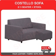 [SG Seller]Furniture Specialist Luna Faux Leather And  Fabric Sofa-Available In 2/3/3+Stool Seater
