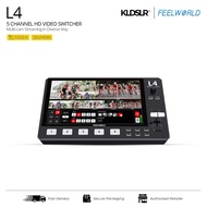 FeelWorld L4 HDMI Livestream Switcher with 10.1" LCD Monitor