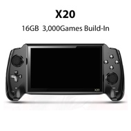 Retro Handheld Game Console X20 7.0Inch IPS Big Screen 10Simulator 3000Games Build-In AV Connect TV 
