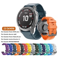 22mm 26mm Silicone Quick Release Easy Fit Band Strap for Garmin Fenix 5 5X Plus 6 6X 7 7X  / Forerunner 745 935 945 955 / instinct 2