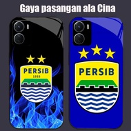 DJ-4 AING PERSIB football club Casing GLASS soft frame black VIVO iQOO Y16 Z9X Y17S Y15S Y15A Y56 Y3