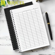 MIQUELZA Spiral Bound Notebook, Sturdy Cover Universal Line Pages Financial Record Book, Leather pap