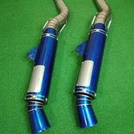♞,♘,♙DAENG SAI 4 Pipe for TMX155/RAIDER150 BLUE w/ free silencer