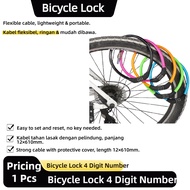 Bicycle Lock 4 Digit Number (Color)
