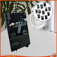 [PrettyiaSG] F1 Racing Calendar Indoor Motorsport Home Decor Desk Calendar for Housewarming Bedroom 