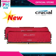PinkleHub CRUCIAL Ballistix 16GB (2x8GB) DDR4-2666 Desktop Gaming Memory-Red (BL2K8G26C16U4R)
