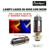 H6 LASER 30 LED ALIEN MODEL MOTORCYCLE HEADLIGHT H6 LED LASER 2 COLOR HI LOW 20 WATT/ | H6 LED BULB 