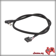 AMOONA Heavy Duty fabric casing USB 9 Pin To Type C Cable For Internal Computer Use