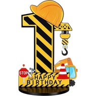 Xây dựng 1st Birthday Number Sign Centerpiece Truck 1st Symbol Construction Birthday Party Supplies 
