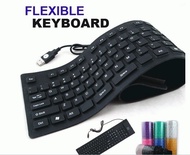 Keyboard luar external USB FLEXIBLE karet USB KEYBOARD laptop komputer