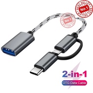 MC#2 In 1 USB 3.0 OTG Adapter Cable,USB 3.0 To Micro USB Type C Data Adapter,Type C Cable OTG Charge