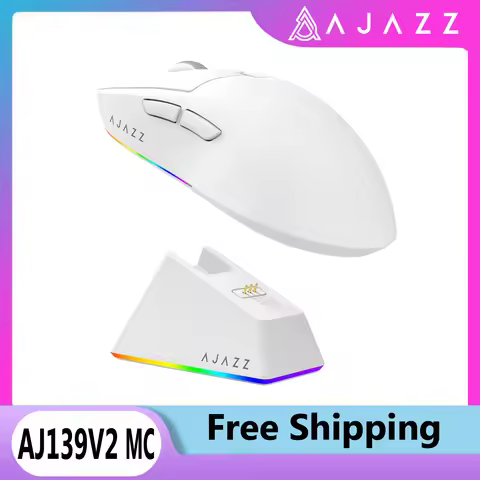 AJAZZ AJ139 V2 MC Wireless Gaming Mouse 12000DPI PAW3311 Gaming Sensor with Charging Dock for Laptop