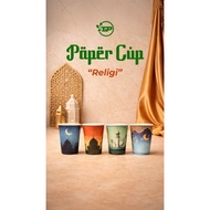 PAPER CUP 8 0Z EID EDITION DESIGN 8OZ PAPER CUPS 240ML - contents 50 pcs