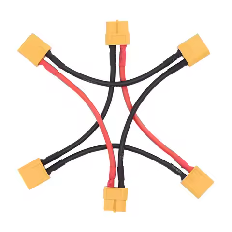 2pcs XT60 Series Connector Cable 1-Female to 2-Male XT60 Plug Adapter for RC Lipo Battery