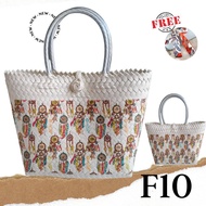 [Trends eMart] FREE TWILLY Finely Handwoven SARAWAK Premium 2 SIDES Decoupage Penan Handmade Tote Ba