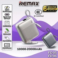 【3C Certified】Remax FC-05 10000mAh FC-06 Powerbank 20000mAh Powerbank 10000mAh  Fast Charging