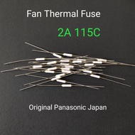 1 biji 2A 115C Panasonic Fan Thermal Fuse fius kipas Panasonic kdk