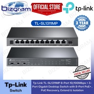 Tp-Link TL-SL1311MP 8-Port 10/100Mbps + 3-Port Gigabit Desktop Switch with 8-Port PoE+ , PoE Recovery, Extend &amp; Isolatn