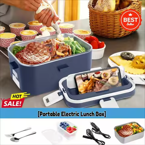 Electric Lunch Box Heater for Car,Electric Lunch Box Food Warmer Portable,Electric Heated Lunch Box,