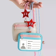 Kids Wallet With Lanyard Ez-link Card Holder Transparent PVC RFID Blocking Wallet Student Holder for