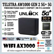 TELSTRA AW1000 Gen 2 5G+ 5G WiFi 6 AX3000 Unlocked Fibocom FG360-EAU11 Router