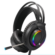 for PS4, PC, Xbox One Controller Gaming Headset Surround Sound, Noise Reduction Microphone and LED L