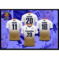 Haikyuu Schweiden Adlers Volleyball Jersey Kageyama,Ushijima, Hoshiumi Jersey Full sublimation