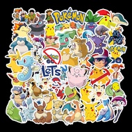 ✨พร้อมส่ง✨ลายการ์ตูนอะนิเมะ pokemon pikachu ditto metamon 50แผ่น กันน้ำ สติ๊กเกอร์ ใช้ซ้ำได้ กระโปรง