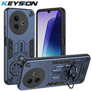 Keysion Ốp điện thoại chống sốc trường hợp đối với Vivo Y39 5g silicon mềm + PC giá đỡ vòng nhẫn kim