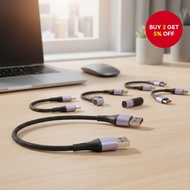 90 Degree USB C Short Cable Type C to Type C 6A 66W Fast Charging 15CM 30CM Power Bank Cable for Hua