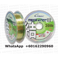 Sniper fishing Line Mega Knot III 100m Japan Material Mono Line tali tangsi pancing