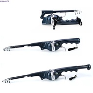 ELEGANTE Fishing Rod, 131cm Foldable Fish Pole Reel Combo, Mini with Fishing Line Telescopic Portabl