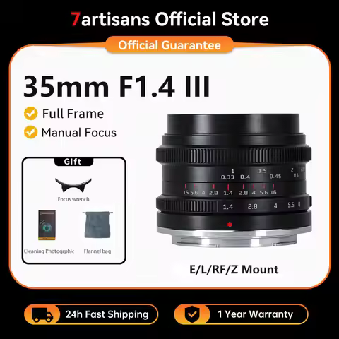 7artisans 35mm F1.4 III Full frame Manual Focus Prime Lens for Nikon Z Z50 Z30 Leica SL Sigma FP Son
