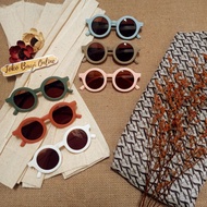 Children's glasses 0-8 years old round glasses black baby glasses uv protector retro glasses