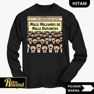 T1NT1N Comic Long Sleeve T-Shirt 3 Sizes XS - 7XL Adult T-Shirt Jumbo SizeBIG and Children's T-Shirt