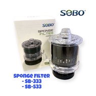 Sobo NEW Aquarium Sponge Filter Sb-333 / Sb-533 with filter media &amp; bio sponge included for aquarium filtration