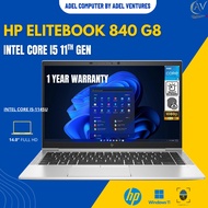 1Year Warranty I HP EliteBook 840 G8 Notebook Core i5 11th Gen (1145G7) 14.0"FHD, WINDOWS 11PRO