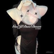 Return Rate 0.3% Nun Super Fairy Split Simple Lace Sexy Premium Uniform Nightdress HX1C