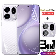 3in1 For OPPO Find X9s Hydrogel Film Front Carbon Fibre Back Full Cover Rear Camera Protective Film 