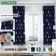 Decco Curtain Living Room Curtain Blackout Curtain Simple Design Thick Woven Fabric Curtain Langsir 
