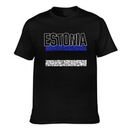 Flag Estonia Country Souvenir Pride Famous Logo Comfortable Fit Mens T-Shirt Creative