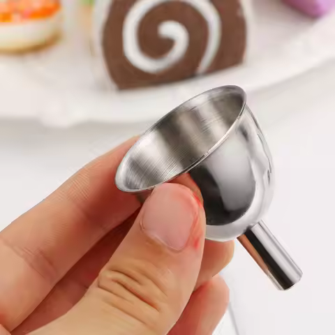 Mini Stainless Steel Bar Wine Flask Funnel Small Mouth Funnels for Filling Hip Flask Beer Canning Li