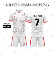 BAJU BOLA PRIA FREE CUSTOM NAMA / KAOS FUTSAL TERBARU / JERSEY SEPAK BOLA