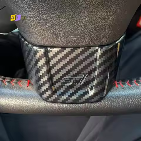 A03E-For Subaru WRX/Sti 2014-2021 Car Steering Wheel Button Decoration Cover Trim Accessories, ABS C