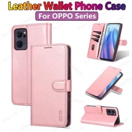 Phone Case for OPPO Reno10 10Pro Reno7 A57 A78 4g A58 A36 A1 5g A98 F23 A76 Card Slot Genuine Leather Wallet Mobile Phone Case