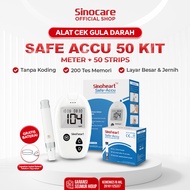 Sinocare Alat Tes Gula Darah Safe Accu Instant BGM 200 Memori HCT 30-60%