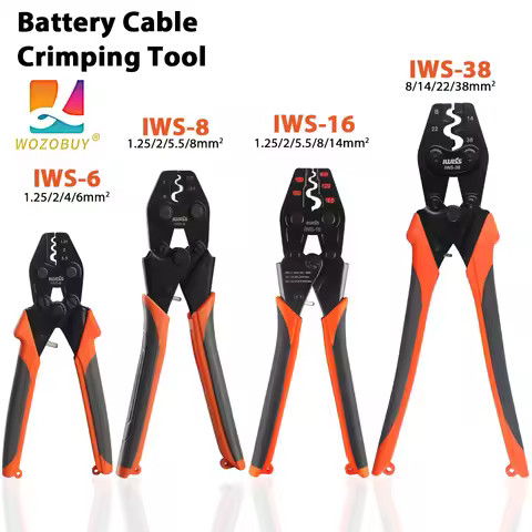 IWS-6/8/16/38 crimper plier Ratchet Crimping Tool for Non-Insulated Terminals 1.25-38MM² Polished Ja